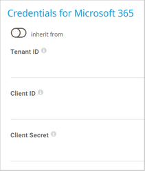 Credentials for Microsoft 365